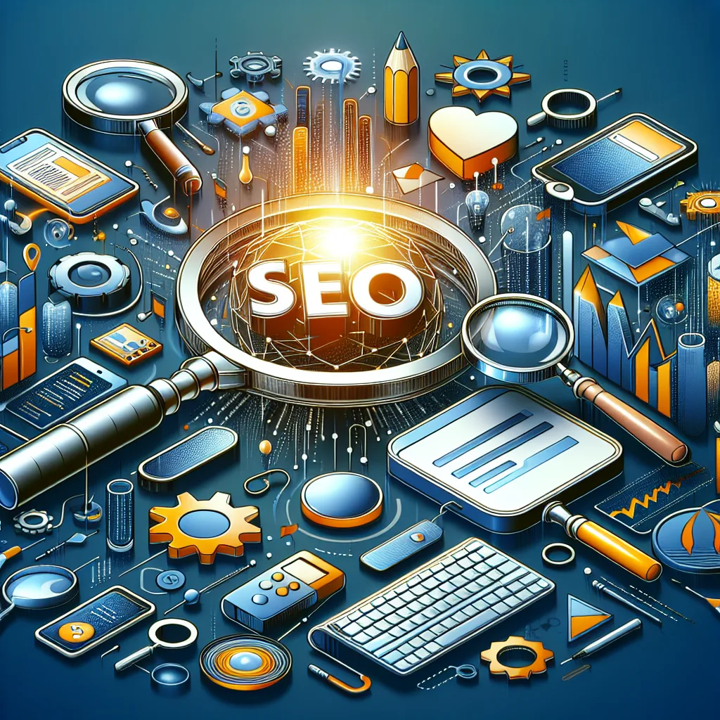 Ilustração para artigo sobre: seo search results. Estilo editorial, profissional, sem texto na imagem.